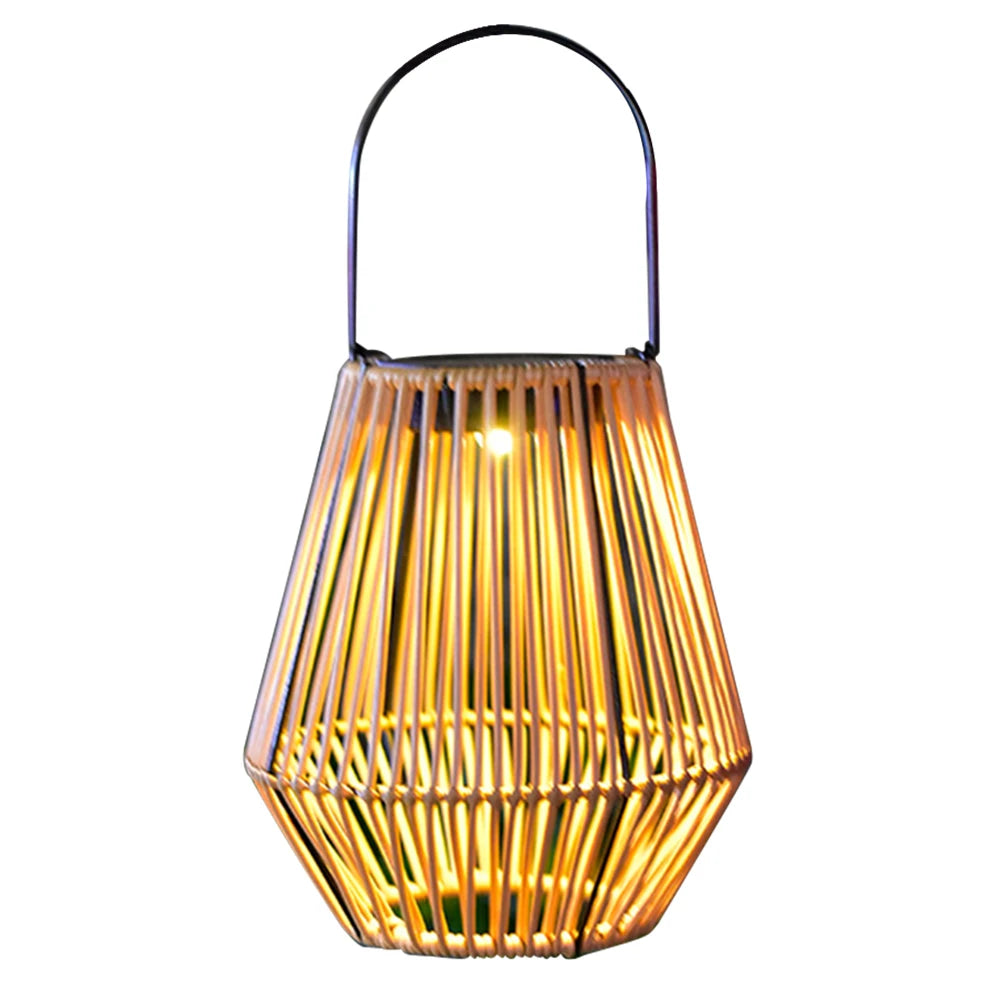 Large Rattan Solar Lantern Waterproof
