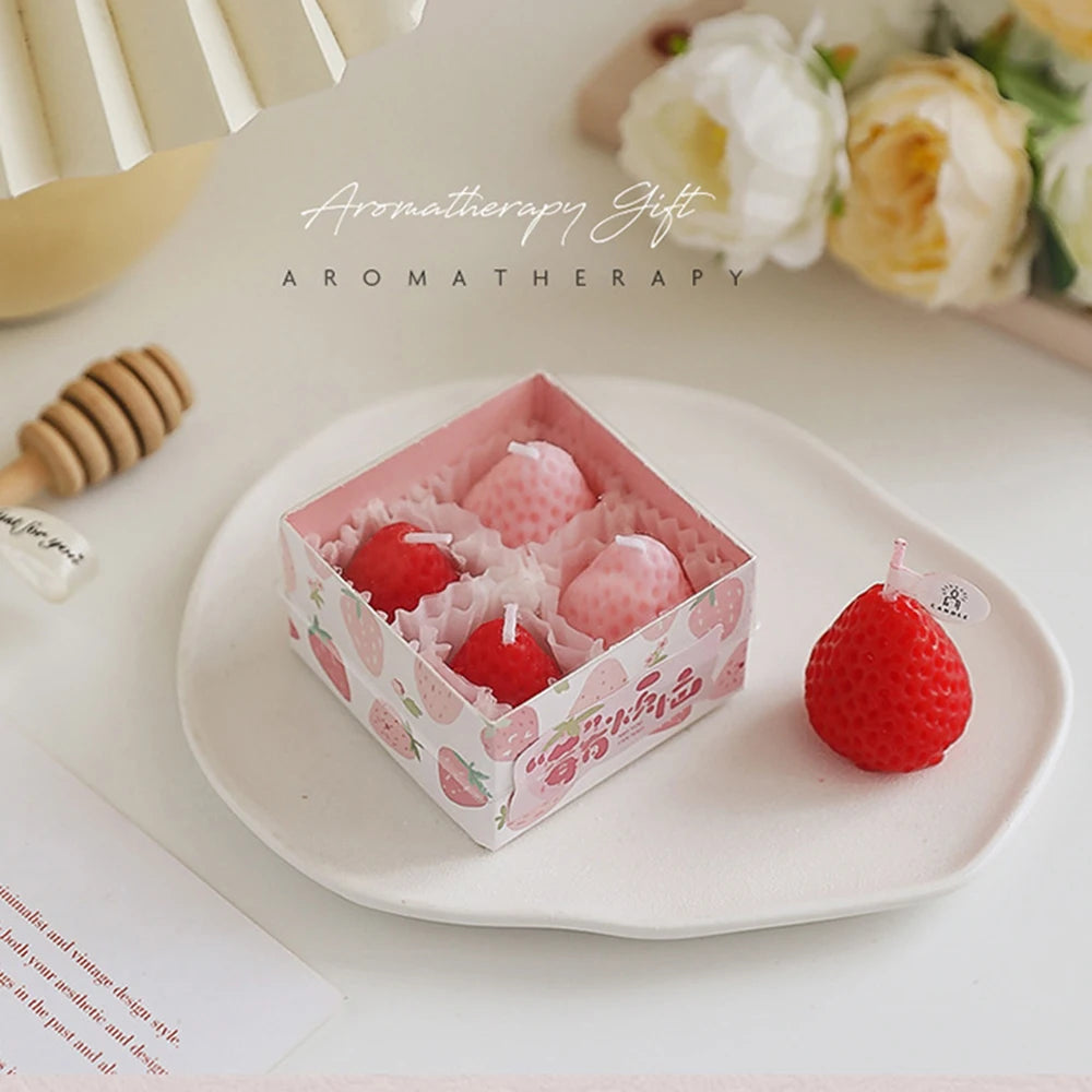 Strawberry Soy Wax Candle – Natural & Aromatic