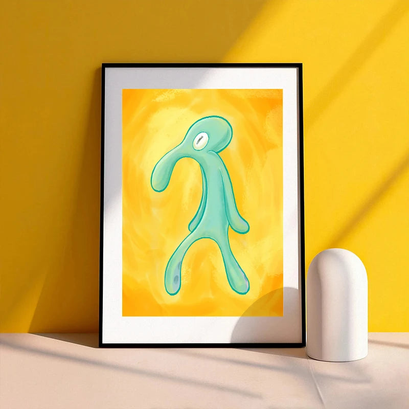 Squidward "Bold and Brash" Canvas – Funny SpongeBob Wall Art