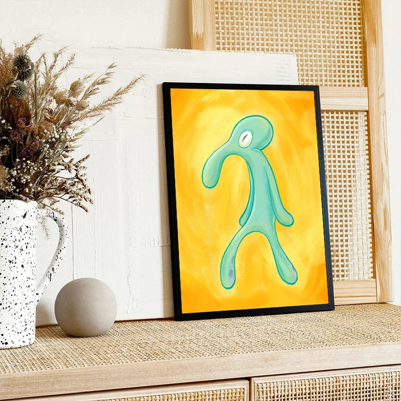 Squidward "Bold and Brash" Canvas – Funny SpongeBob Wall Art