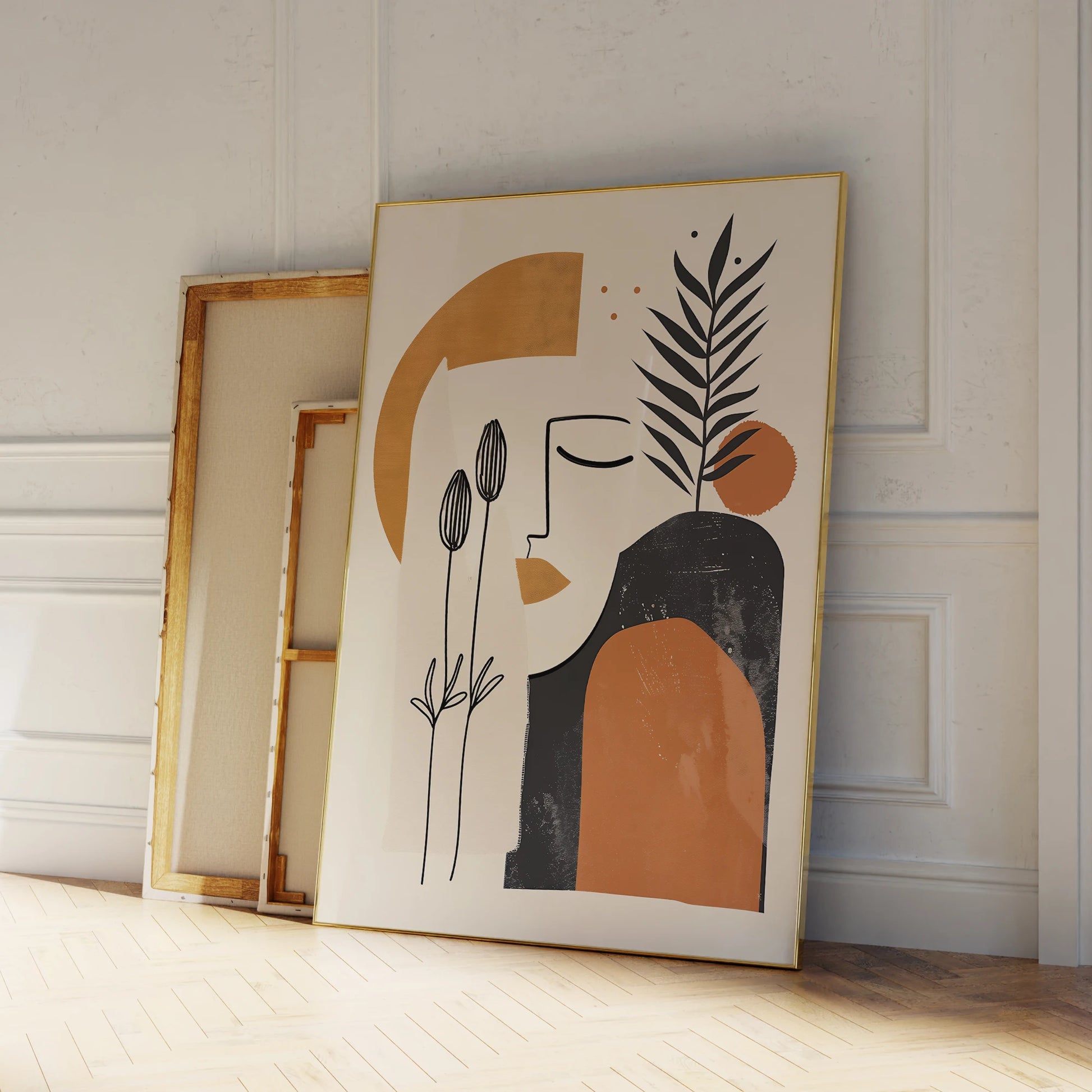 Modern Botanical Wall Art – Minimalist Abstract Plant Print
