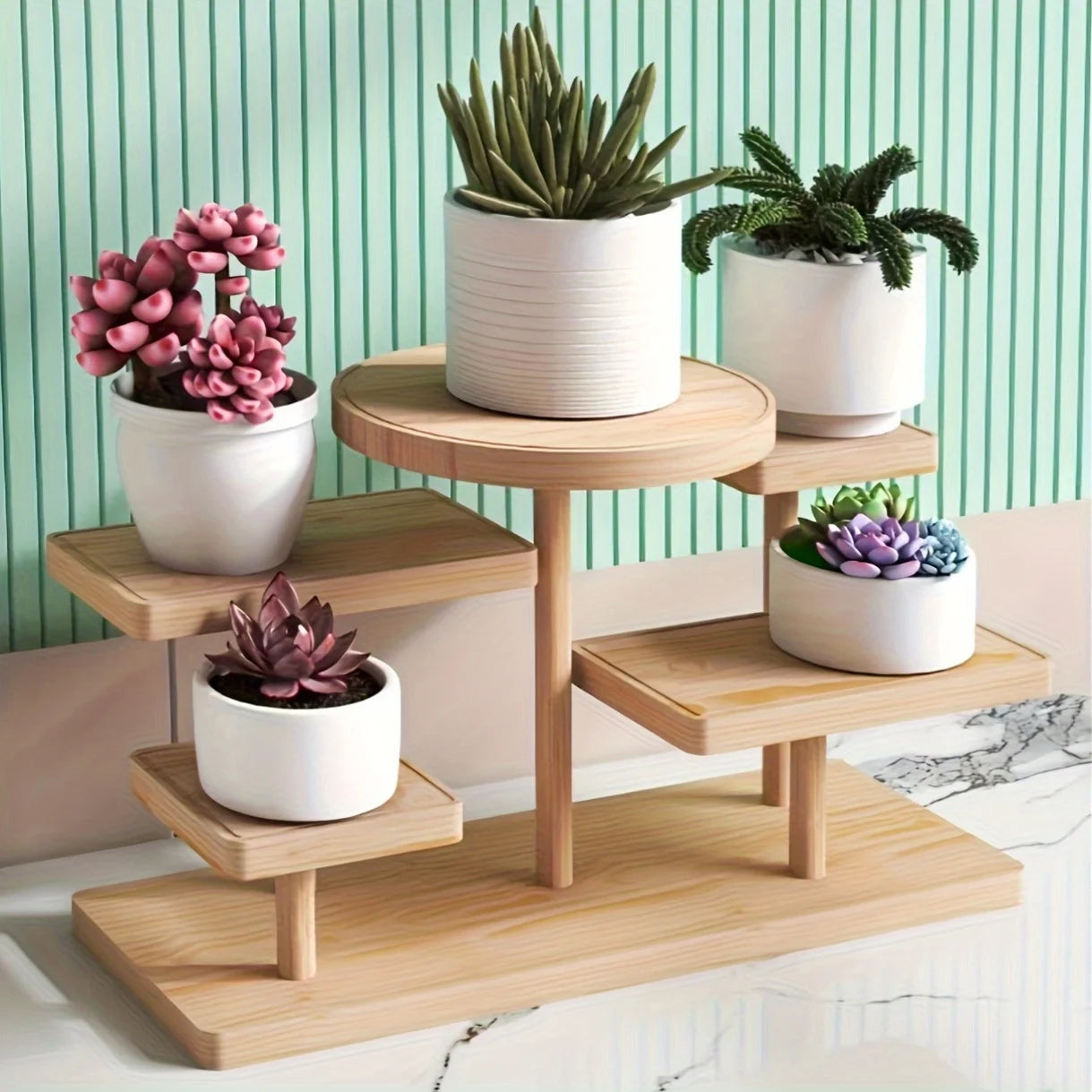 Wooden Multi-Layer Jewelry Display Rack – Bead Storage Organizer