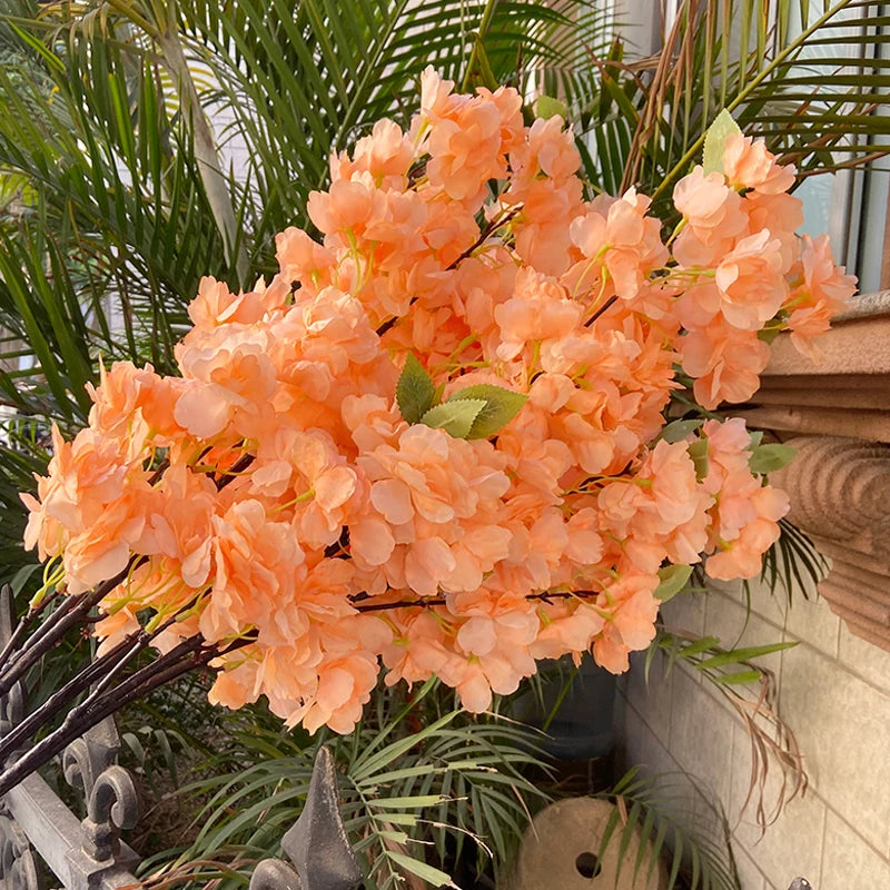 Artificial Cherry Blossom Branch – Soft Floral Decor for Living Room or Wedding