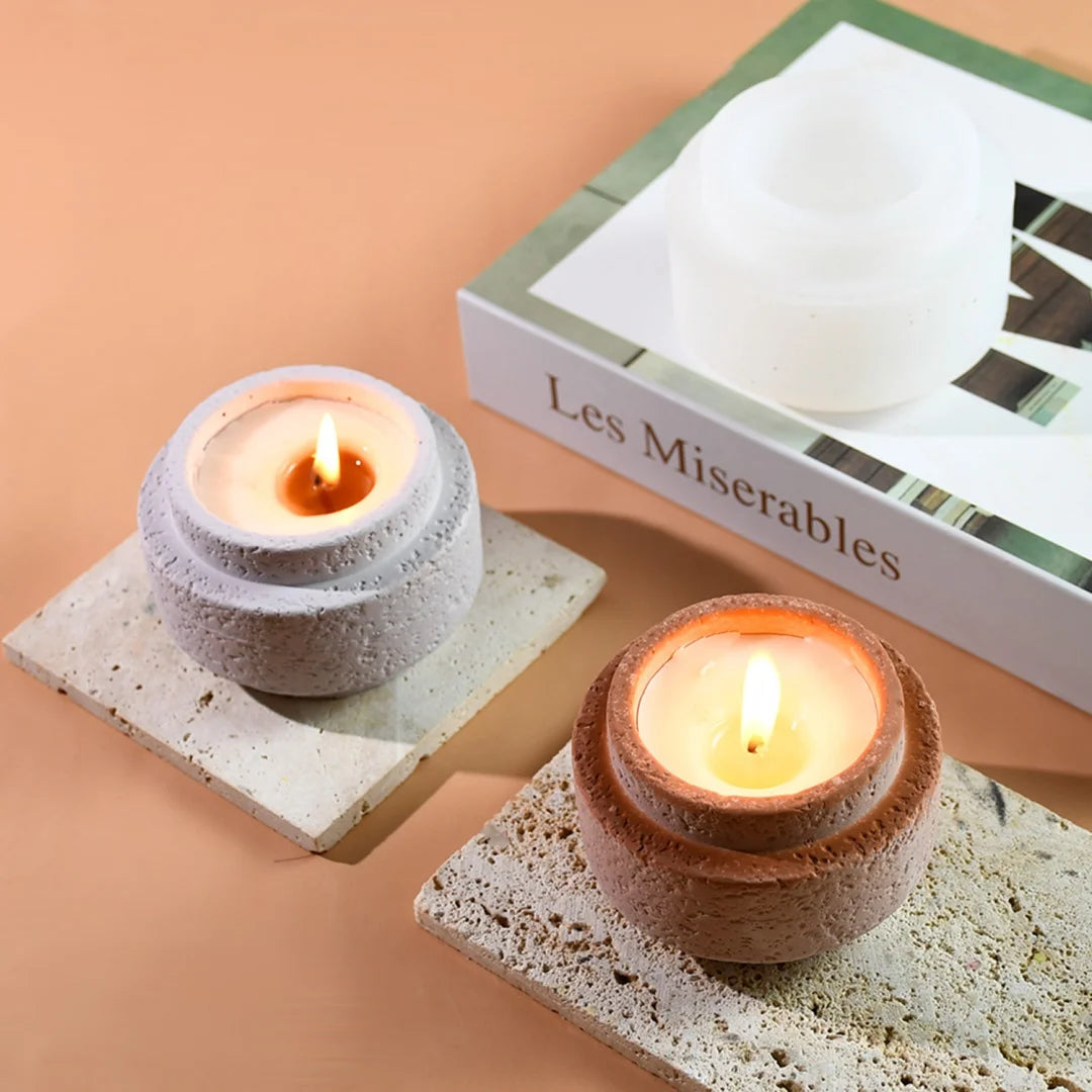 Cement Cylinder Candle Mold – DIY Silicone Plaster & Resin Container