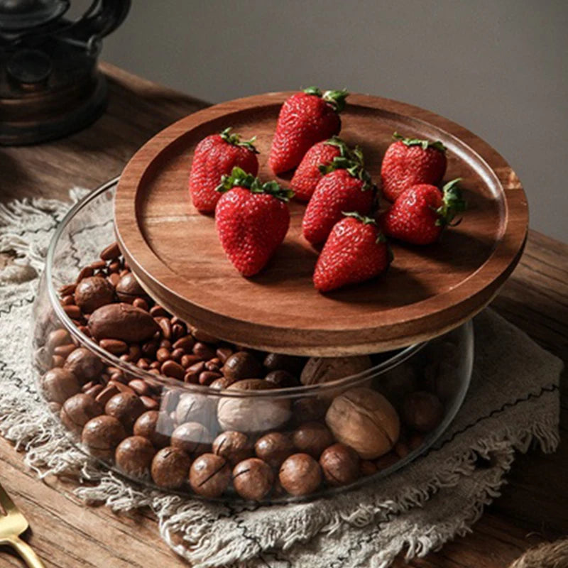 Glass Storage Containers with Wooden Lid – Kitchen Organizer
