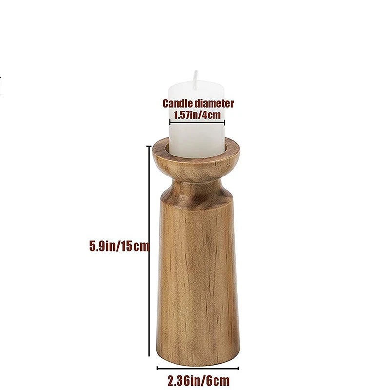 Vintage Wooden Candle Holders, Dining Tables, Weddings