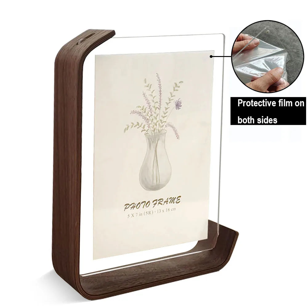 Acrylic & Wood Double-Sided Photo Frame – A4, 10×15 & 15×20cm