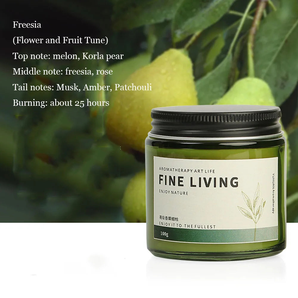 Green Glass Aromatherapy Candle  (White Tea, Velvet Rose, Coconut & More)