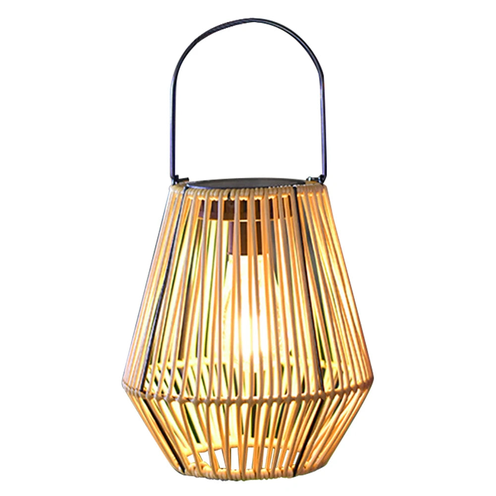 Large Rattan Solar Lantern Waterproof