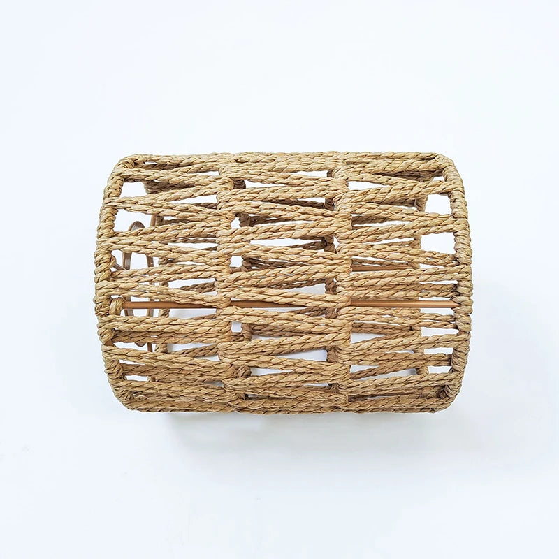 Boho Handwoven Rattan Pendant Lampshade – 11.5×15 cm | Bohemian Decor