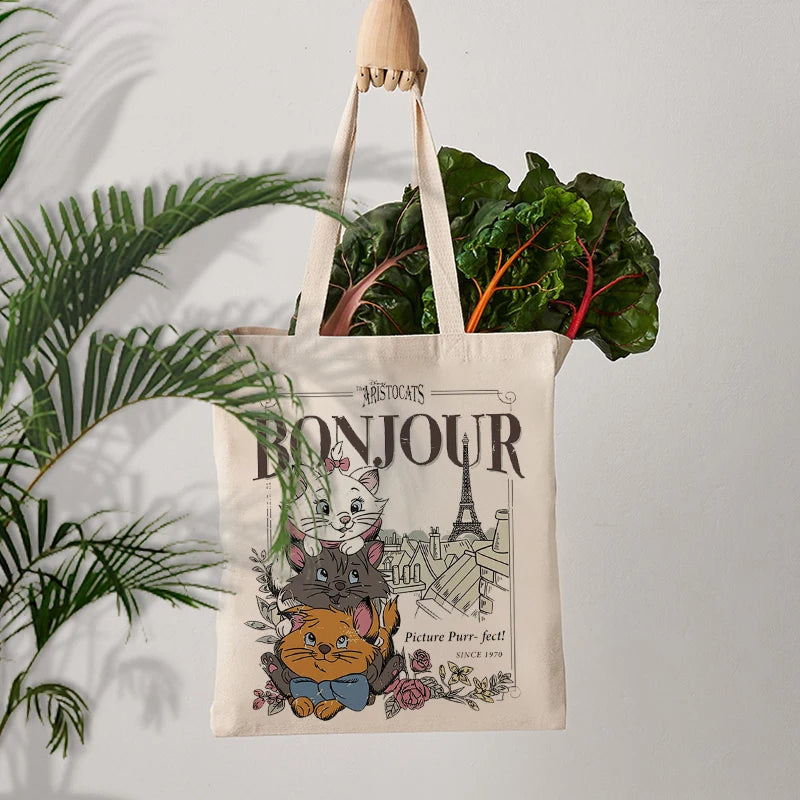 Aristocats Pattern Foldable Shopping Bag