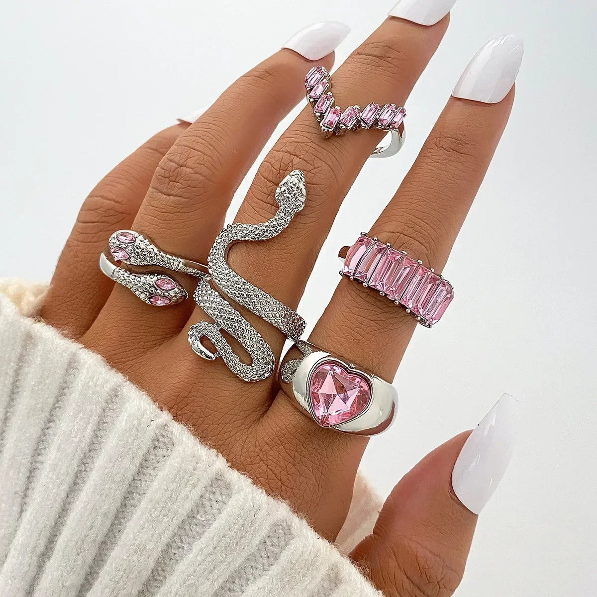 Brilliant Flow Ring Collection - 4-Ring Set