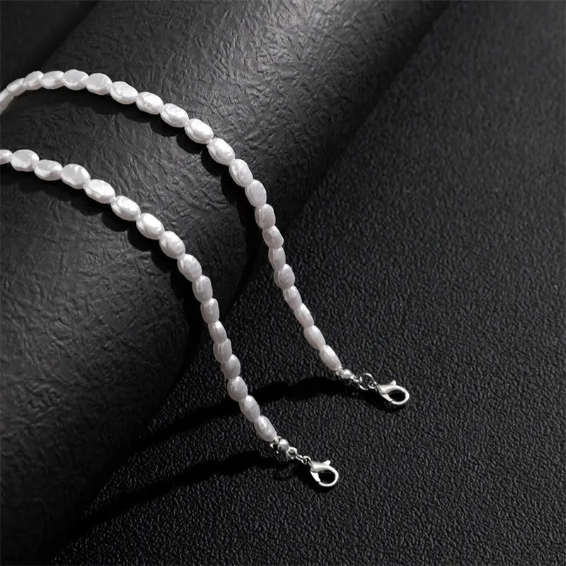 Elegant Pearl Beaded Choker – Vintage-Inspired Necklace for Women