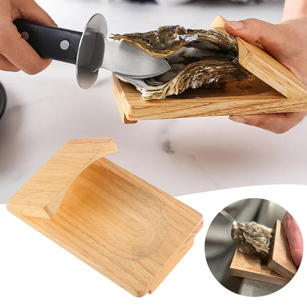 Premium Oyster Shucking Kit – Stainless Steel with Wood Handle
