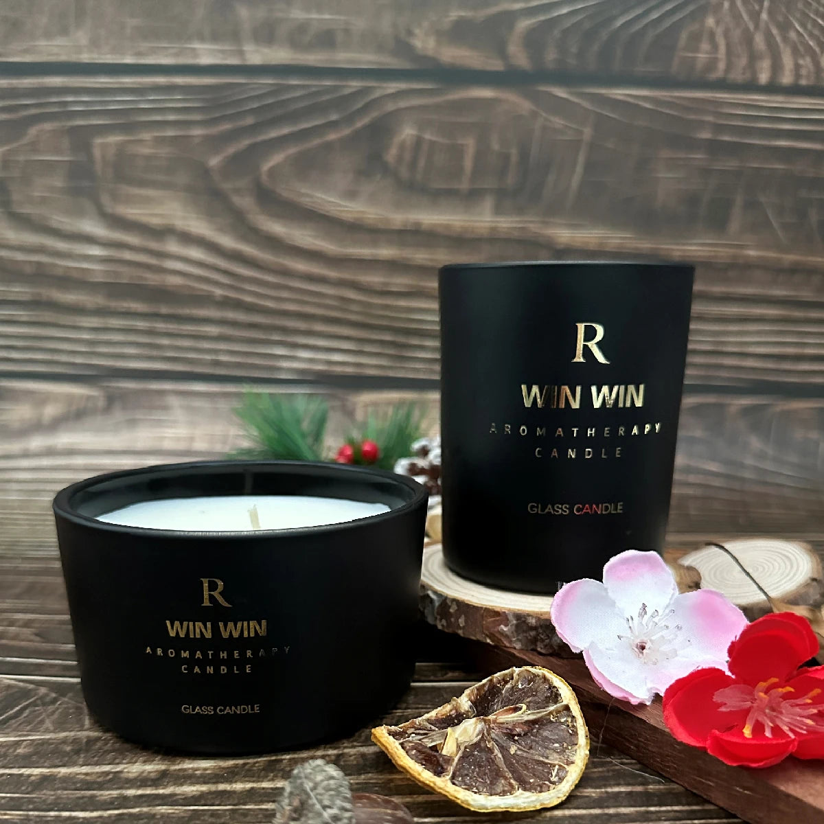 Noir Élixir – Black Glass Soy Candle (Lavender & Velvet Rose)