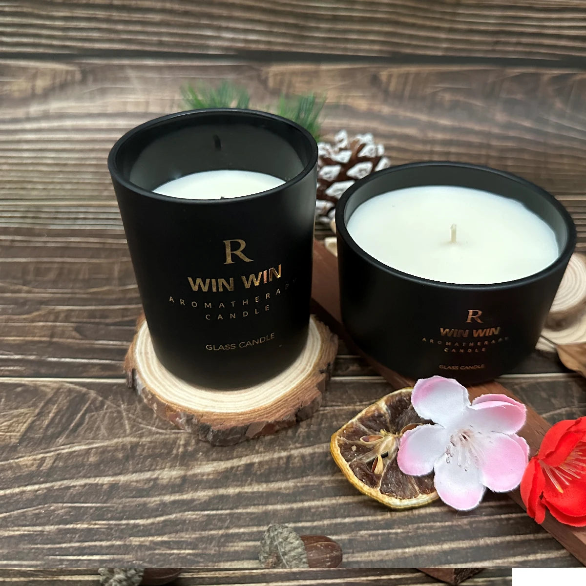 Noir Élixir – Black Glass Soy Candle (Lavender & Velvet Rose)