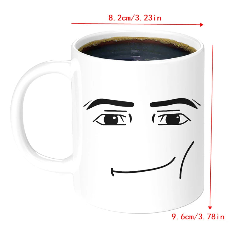 Funny Face Coffee Mug – 325ML Ceramic Cup