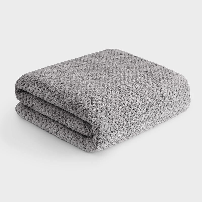 Ultra-Soft Coral Fleece Bath Towel